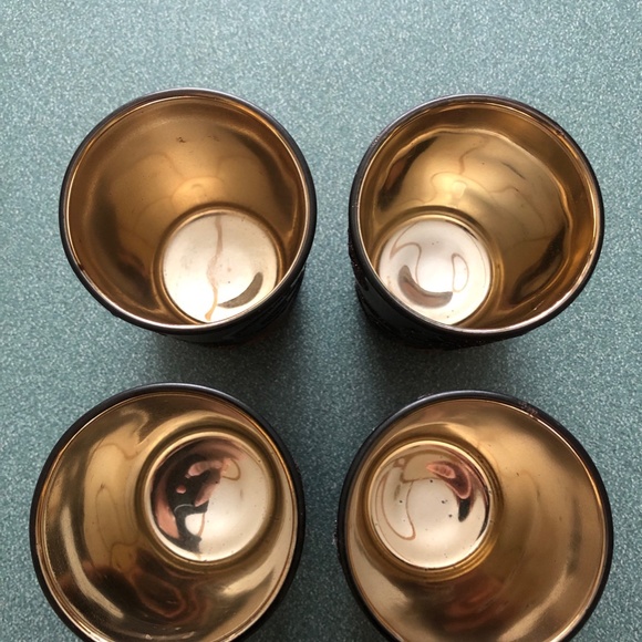 GORGEOUS Copper Glass Candle Holders set of 4 - Picture 6 of 7